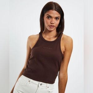 Abrand brown baby tank size small NWT